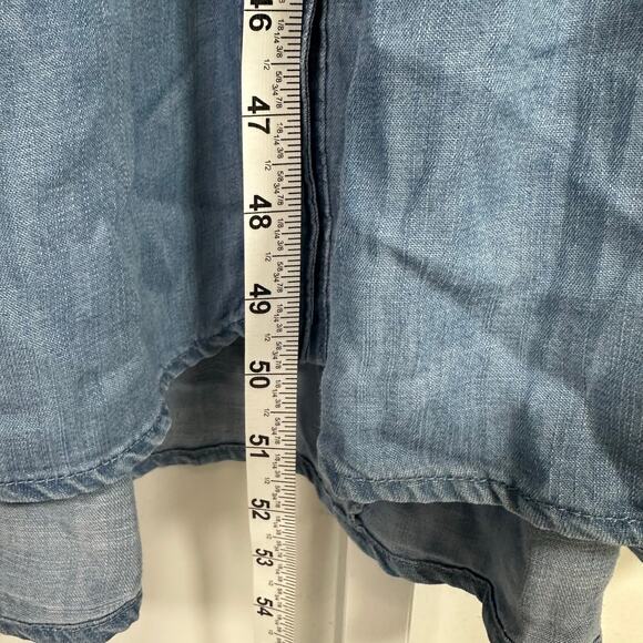 NWT Nurture by Westbound Flutter Sleeve Tiered Midi A-line Dress Tencel 2X Blue - Picture 11 of 11